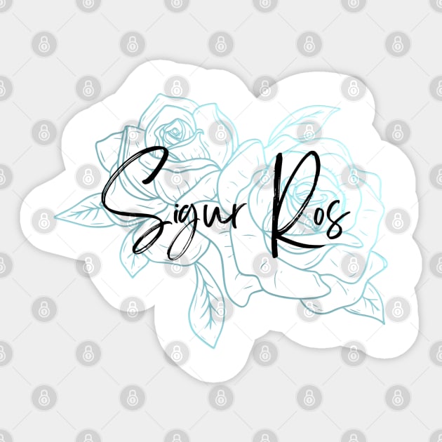 Sigur Ros blue rose Sticker by Micapox